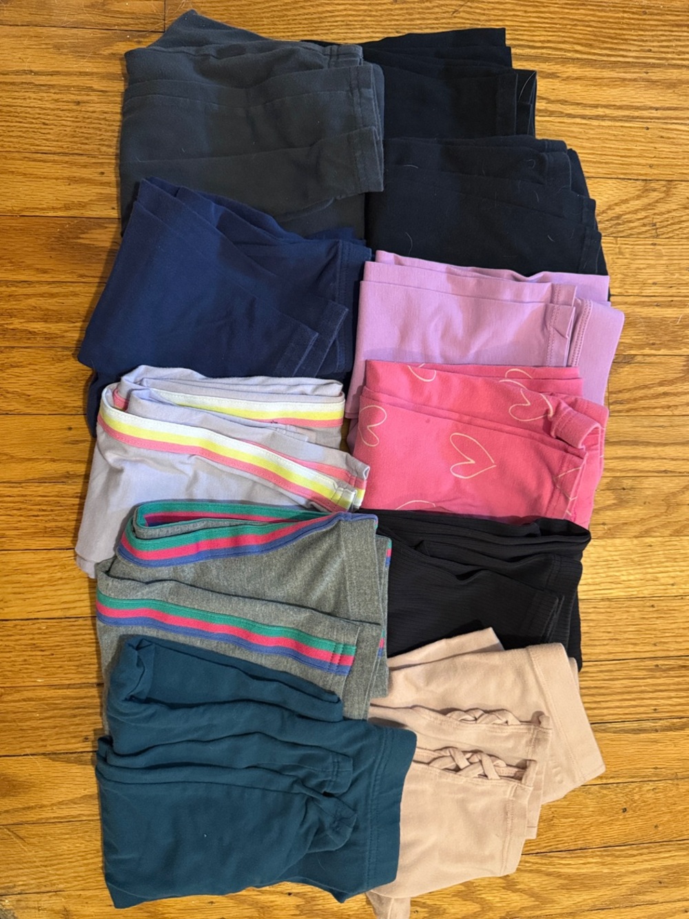 Old Navy Girls Leggings Bundle - Navy, Black, Pink, Teal, Gray, Cream